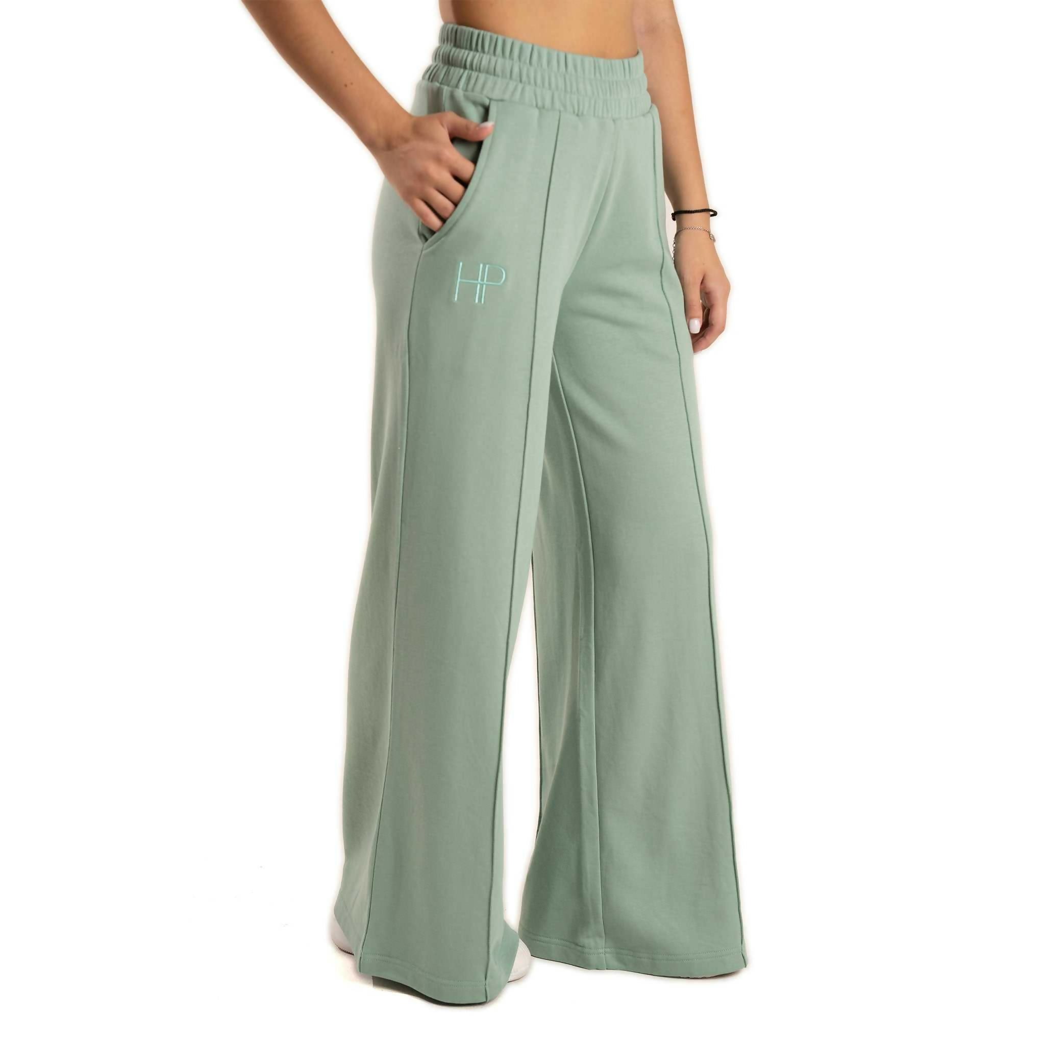 Terry Palazzo Pant - Salma Sage