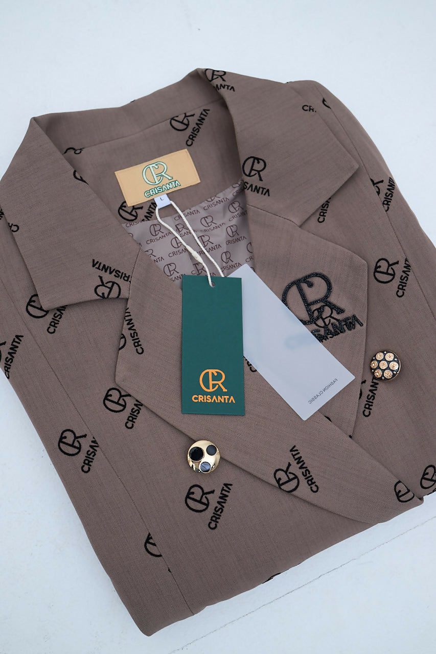 CRISANTA Blazer with Logo Details