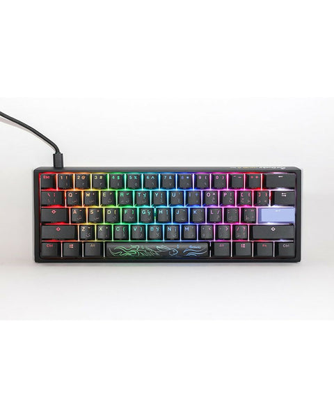 Ducky One 3 Classic Black/White Mini 60% Cherry Blue Key Arabic