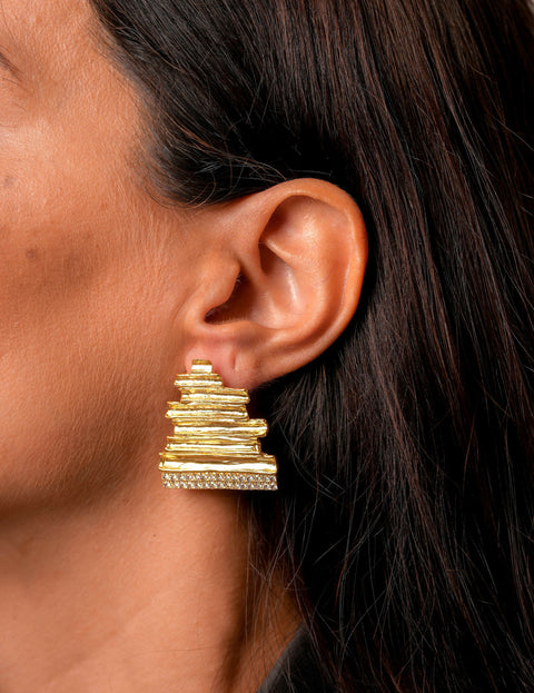 Dancing triangle Handmade earrings