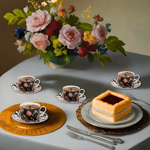 Snow bean Teacups Set