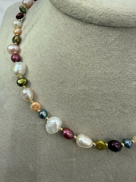 Mosaic pearl Necklace