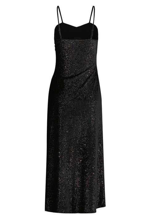 SHIMMERY VELVET DRESS WITH SLIT back