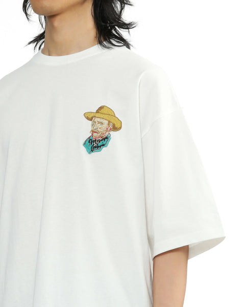 Van Gogh Embroidered T-shirt in Ivory