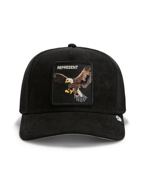 Goorin Bros Suede Represent Eagle Trucker Cap