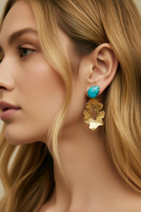 Isla Handmade Earrings with Natural Stone
