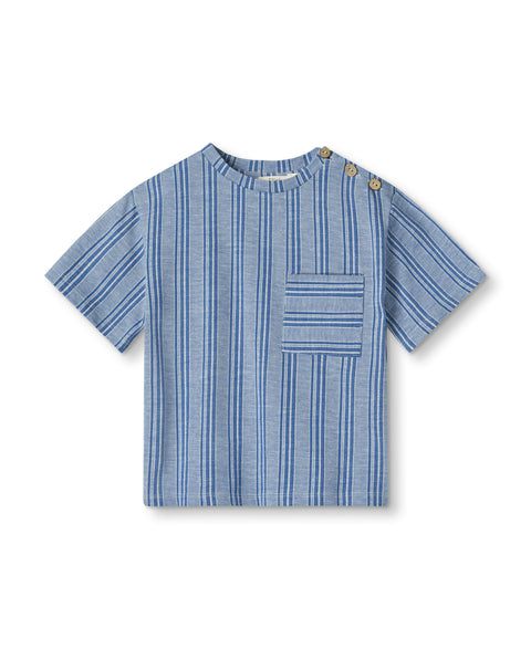 F1448 - MIRO T-SHIRT - CLOUD DANCER MAZERINE BLUE STRIPE - Extra 0