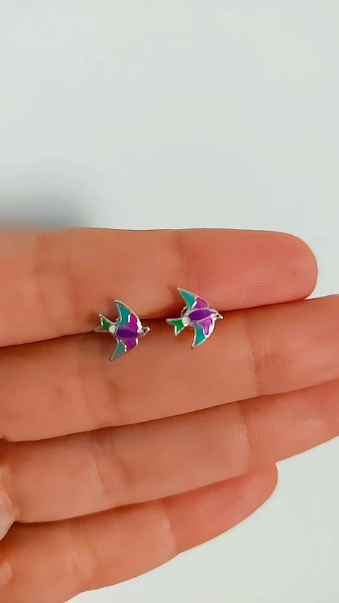 Bird Screw-back Earrings