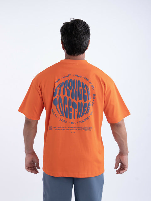 GLOBAL UNITY GRAPHIC TEE ORANGE