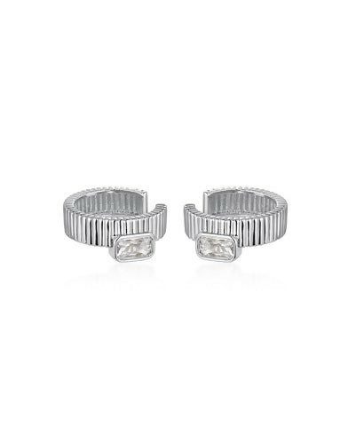 The Francois Ridged Ear Cuff- Silver