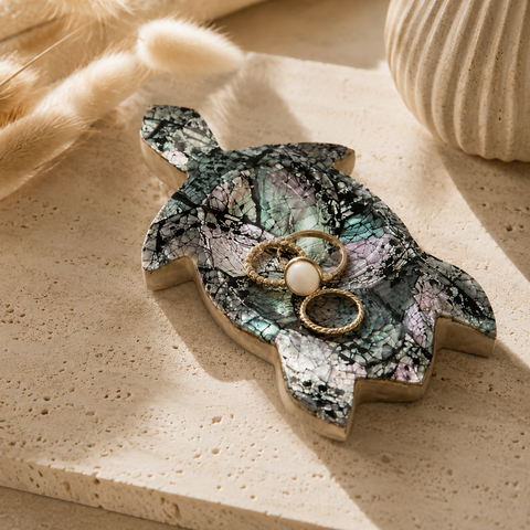 TURTLE SHELL INLAYSoap Dish