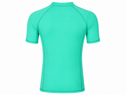 Aqua Mint Rashguard Shorts Sleeve
