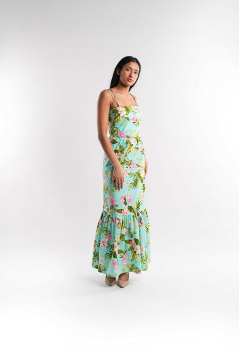 Tiffany Floral Cotton Maxi Dress