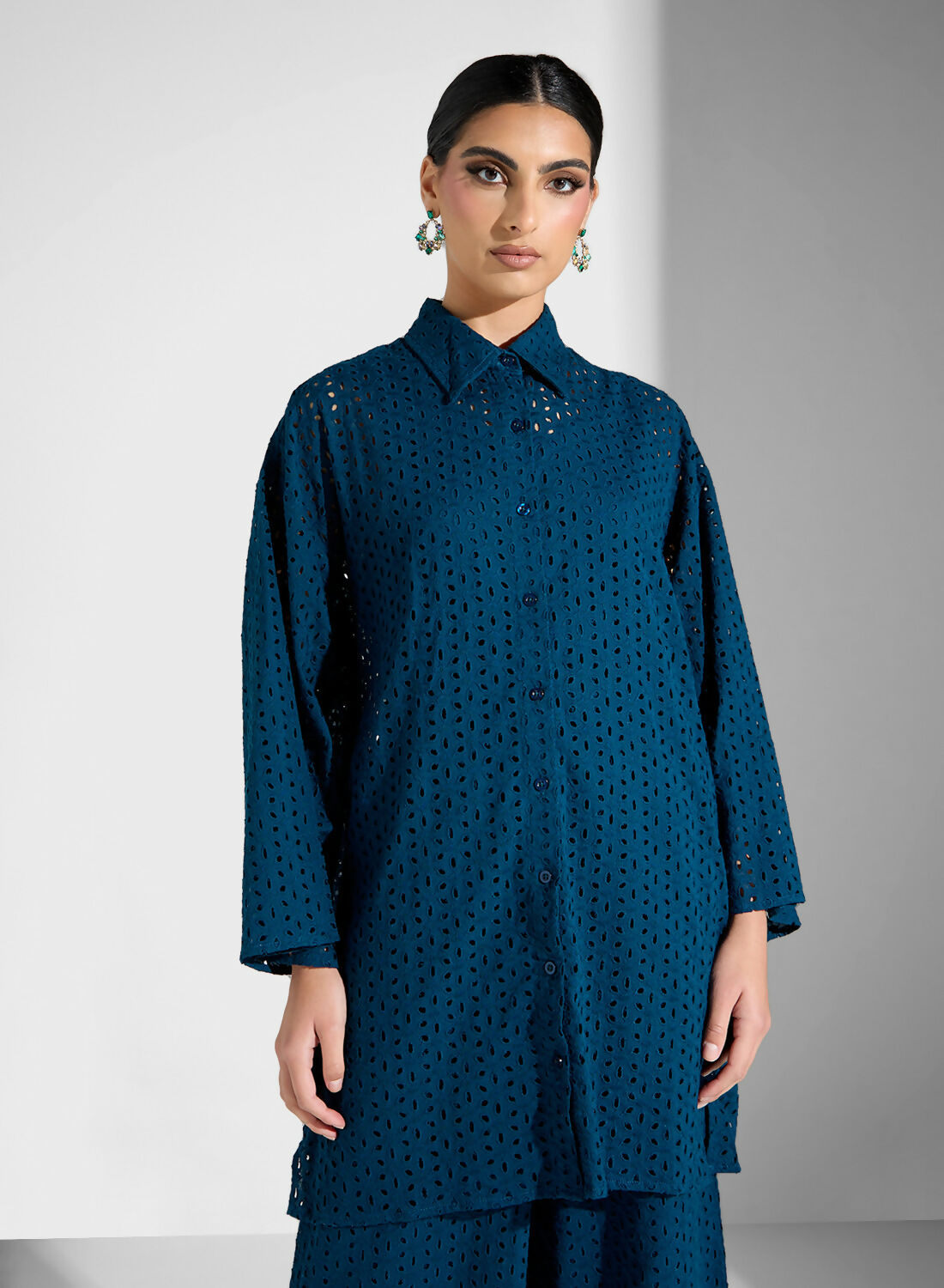 WOVEN WOMEN SCHIFFLI TUNIC