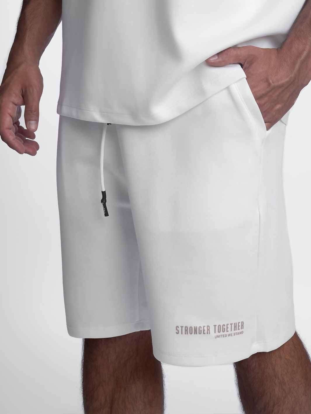 Rayon Oversized Adults Shorts White