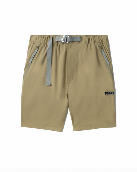 Belted Beige Shorts in Cotton