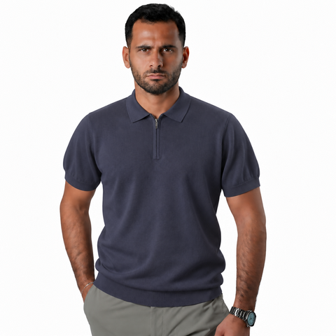 ANGELO KAHEL - POLO KNITWEAR NVY - TV-4031-1