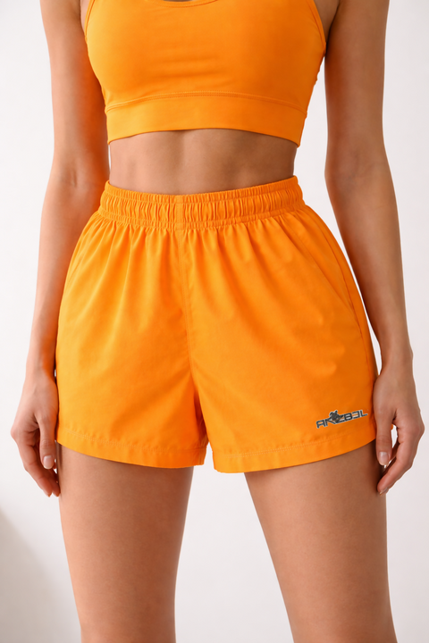 Axis Saffron Women Sports Shorts with Soft Lining