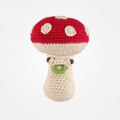 susarts crochet doll '' mushroom'' rattle