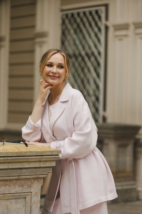Viscose Jacket in Pink