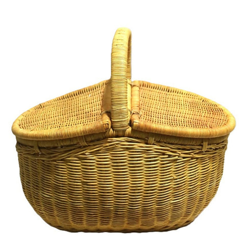 Susarts handmade rattan basket with cover