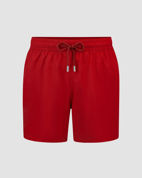 Red Plain Swim Shorts