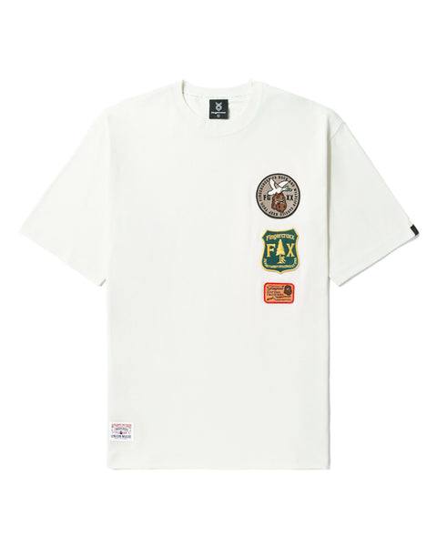 Patched White T-shirt in Cotton Jersey