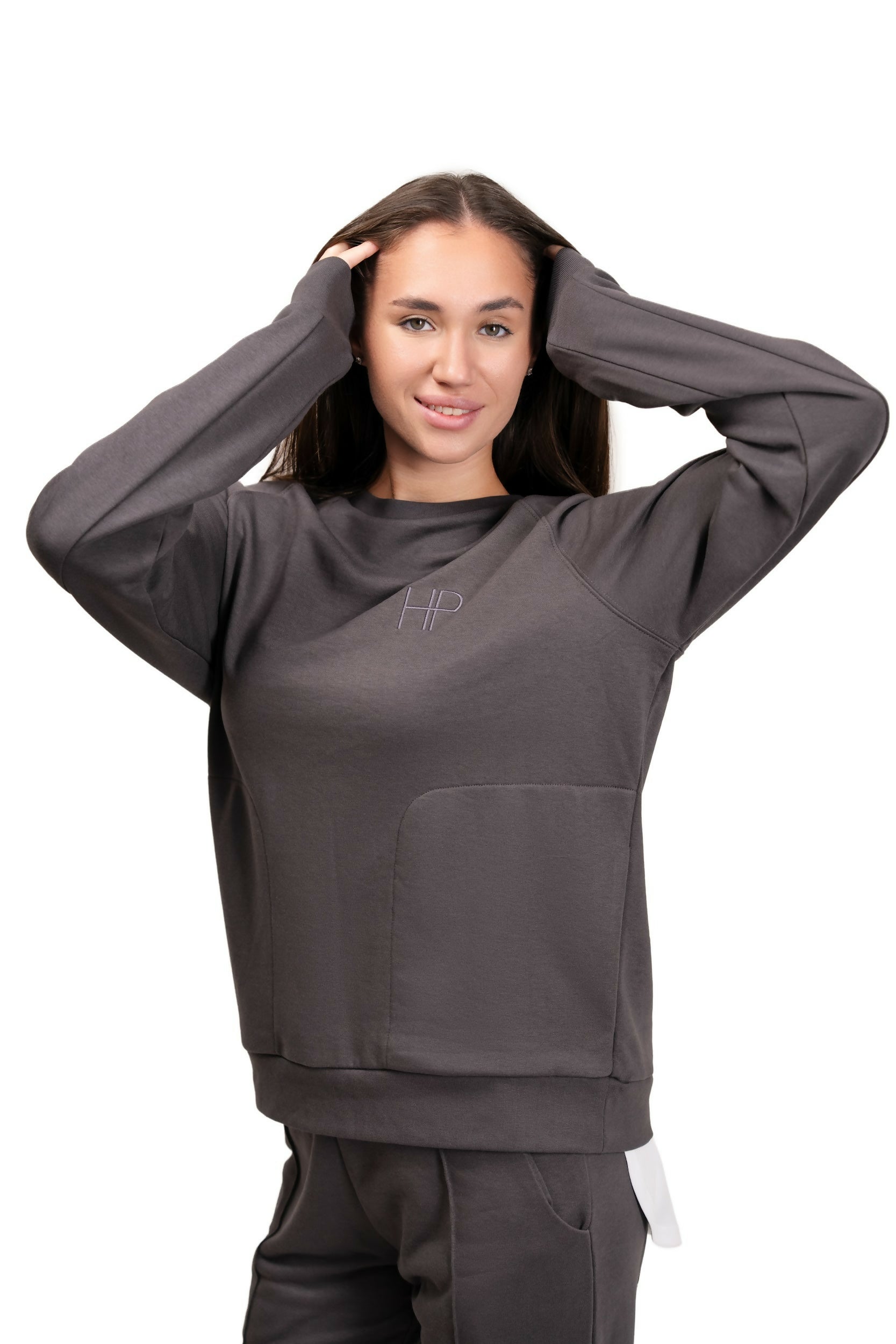 Long Sleeves Terry Top - Lana Grey