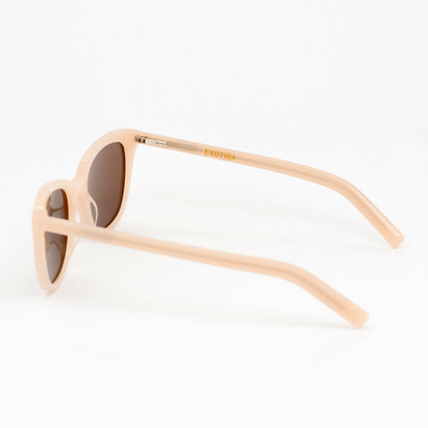 Diva Sunglasses | Cream Frames & Brown Lenses