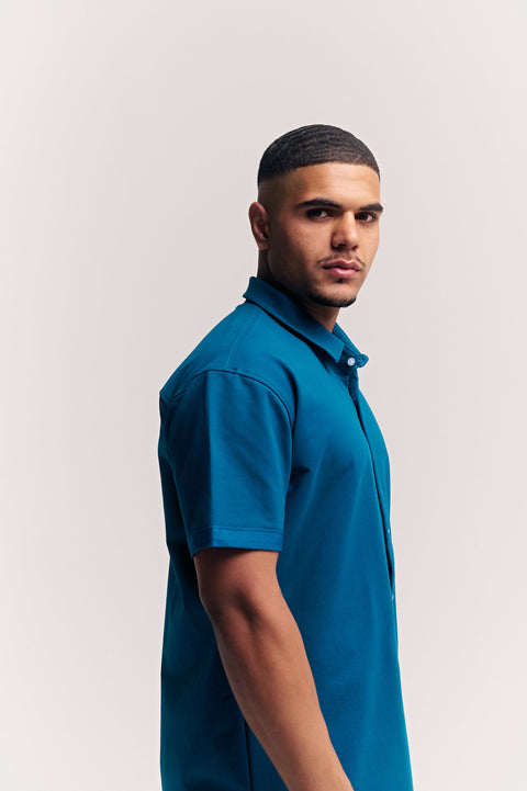 Prime Button-up Shirt Pacific Blue