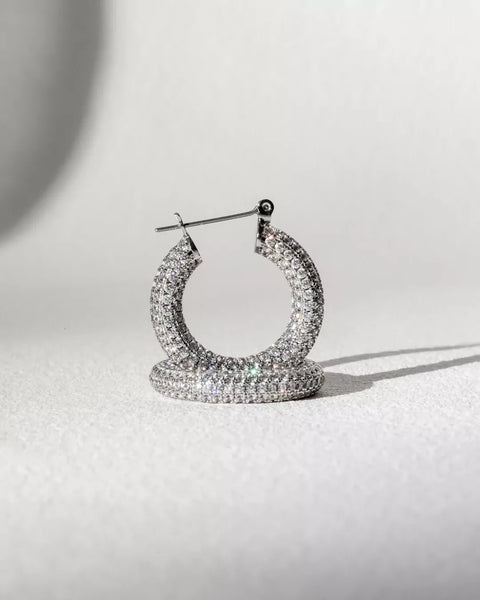 Pave Baby Amalfi Hoops