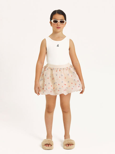 Rib top – Cherries Embroidery