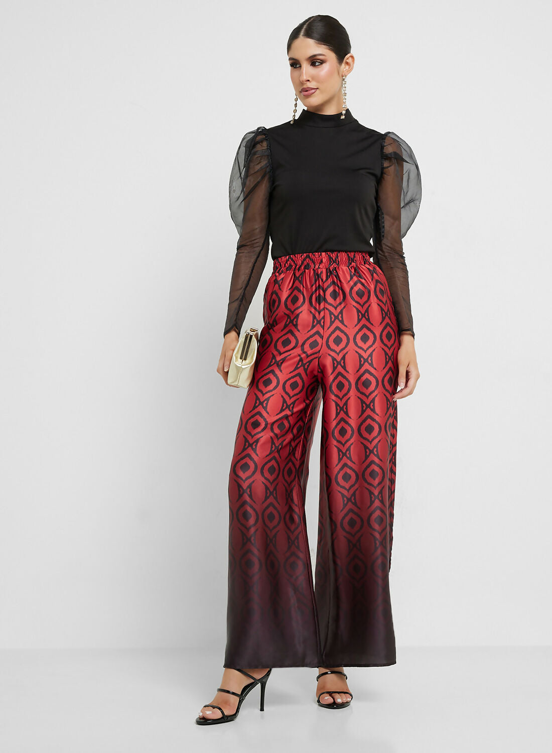 WOVEN WOMEN SATIN PANTS