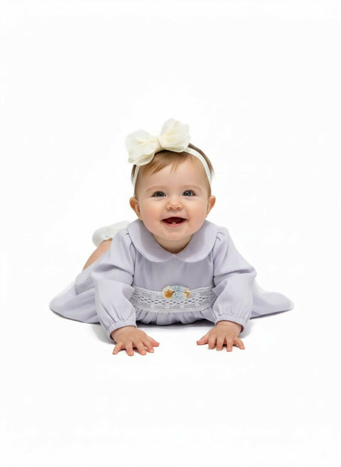 MAISON BEBE Nour Elegant Newborn Dress Set - Lilac
