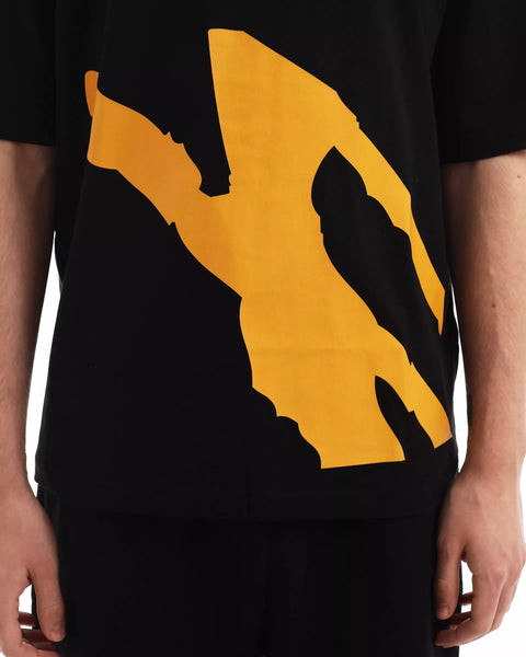 Yellow tripes Black Tee X Edward Acosta "Awaken"