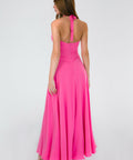 Sunset-Pink-High-Slit-Halter-Neck-Maxi-Dress-Back