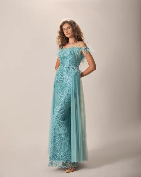 Oceanic Opulence Evening Dress