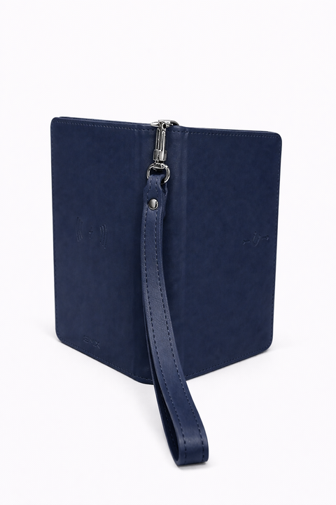 Global Positioning RFID-Blocking Travel Passport Holder Berlin Blue