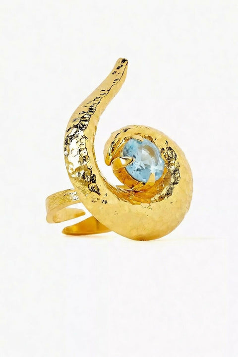 Spiral Sparkle collar set of 3 pieces in 24kt Gold-plated Brass Metal