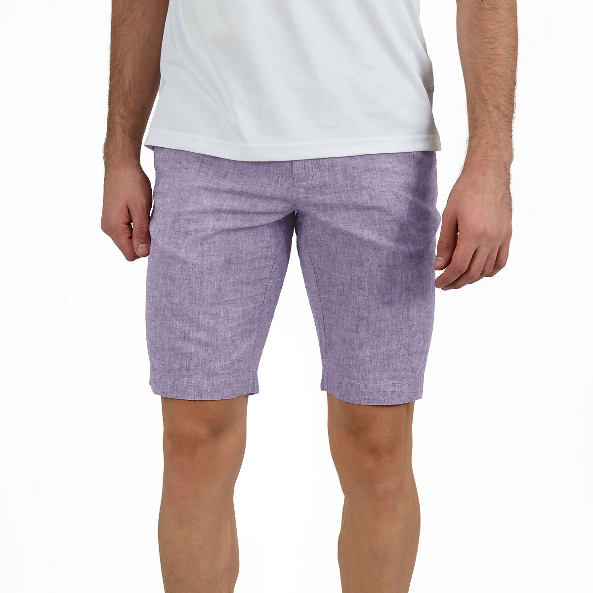Via Milano Linen Shorts Orchid Purple