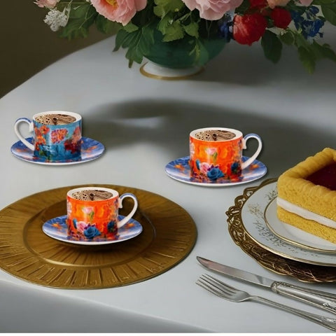 Exquisite handmade tea cup set