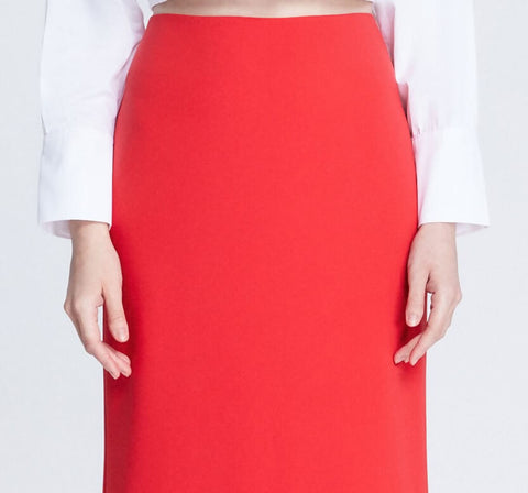 Chic Majesty Red Long Skirt