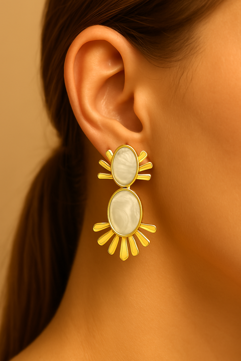 Dual Sunburst Earrings