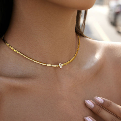 The Vertical Marquise Choker