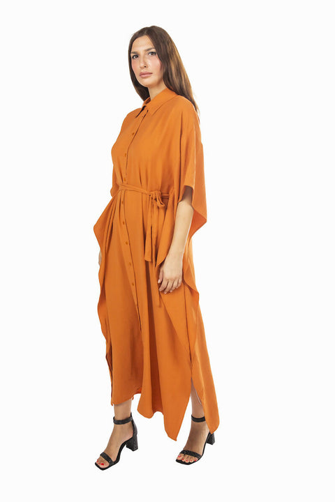 MY PEANUT Antis Maxi Dress in Tangerine