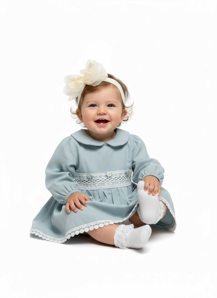 MAISON BEBE Nour Elegant Newborn Dress Set - Mint