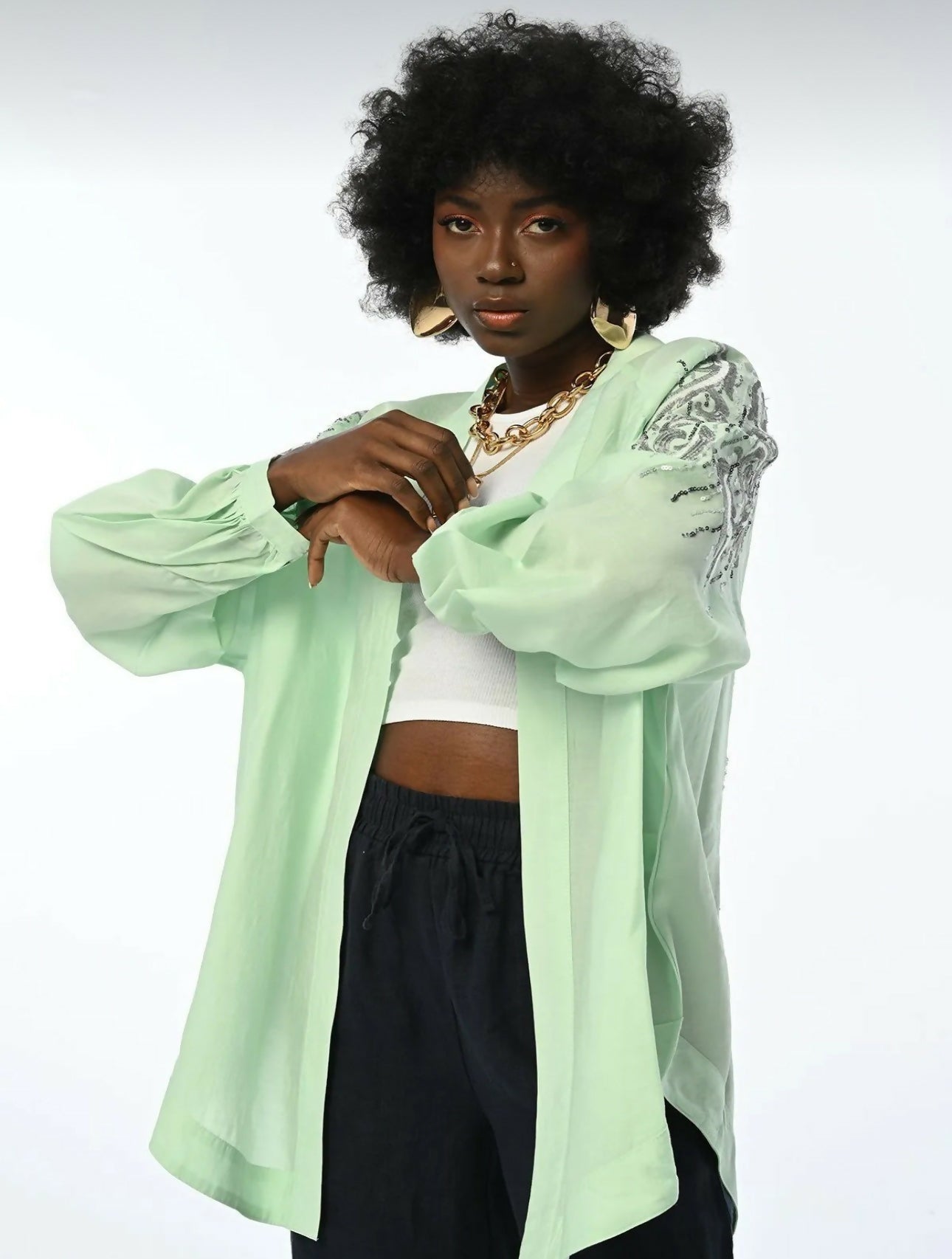 MY PEANUT Orleo Embellished Caftan