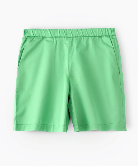 TESS green cotton shorts