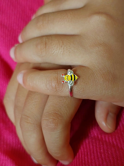 Crystal Bee Adjustable Ring