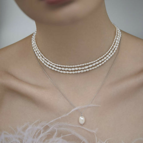 Pearl choker 35 cm